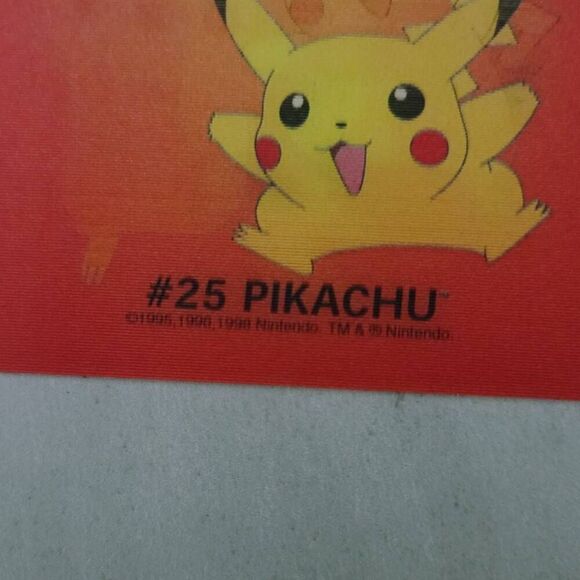 Vintage Hella Rare Pokémon Lenticular Holographic Pikachu #25 Card - Picture 7 of 9